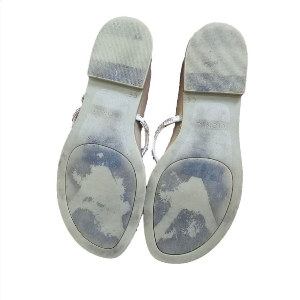 Vionic Prism Gold Embellished Rhinestone Thong Sandals Size 8M Women's - Picture 4 of 5